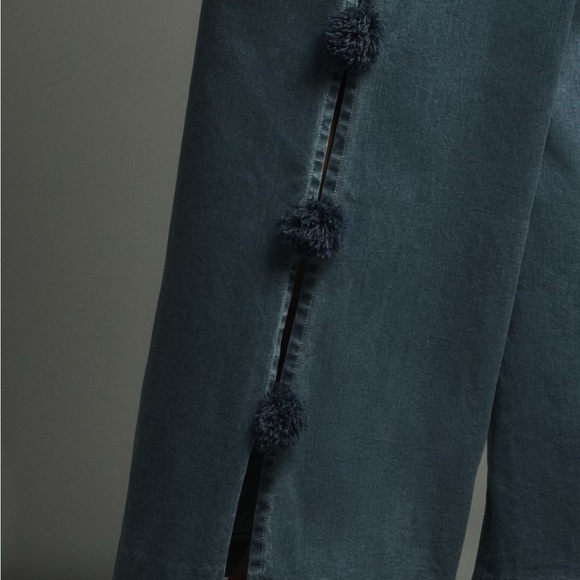 Hope for Flowers by Tracy Reese Wide-Leg Jeans with Pom-Pom Details - Picture 2 of 6